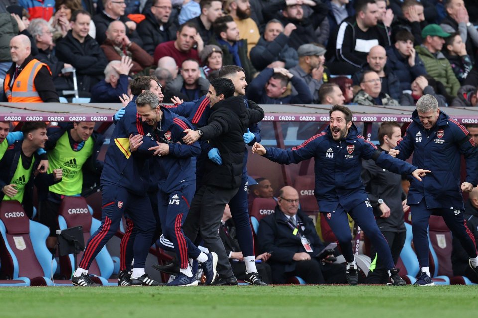 Arteta has not been afraid to show his emotions on the touchline