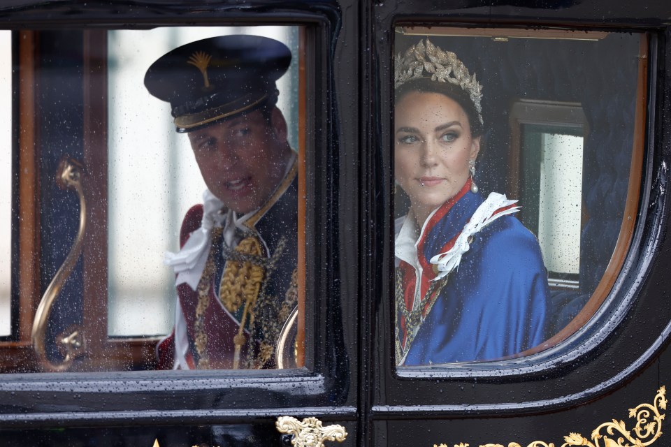 William and Kate followed in their own carriage