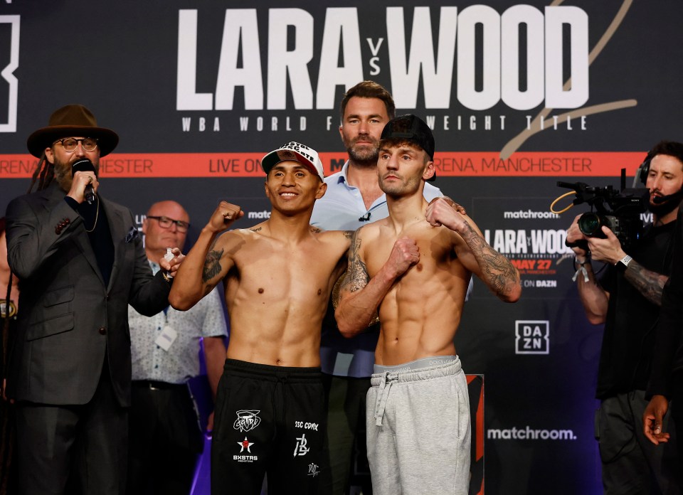 But ahead of their Saturday fight Lara was stripped of his WBA featherweight title