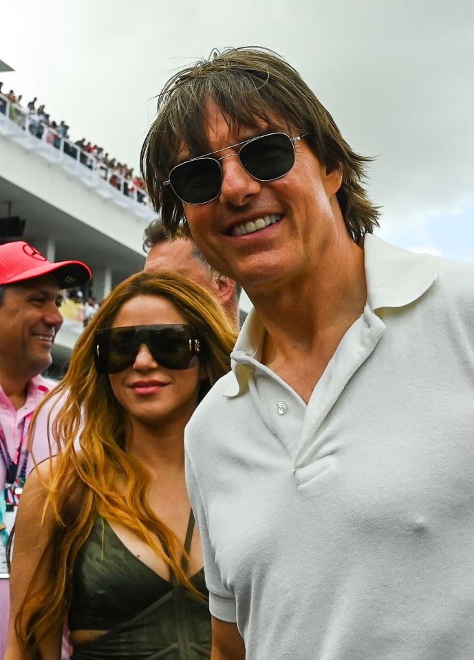 The singer and actor were pictured together in Miami at the Formula 1 Grand Prix