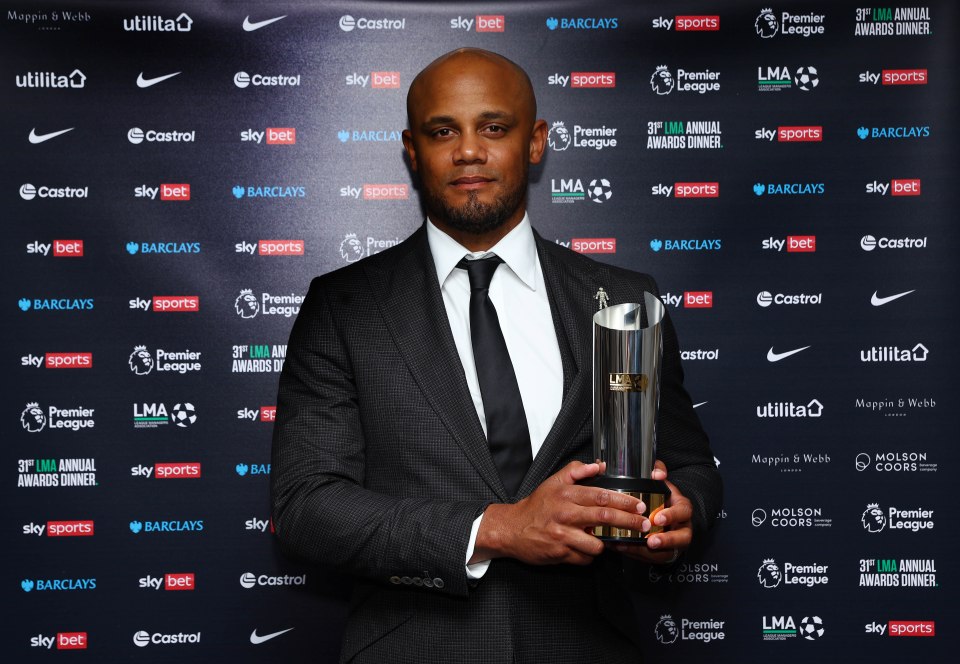 Vincent Kompany won the Championship Manager of the Year award