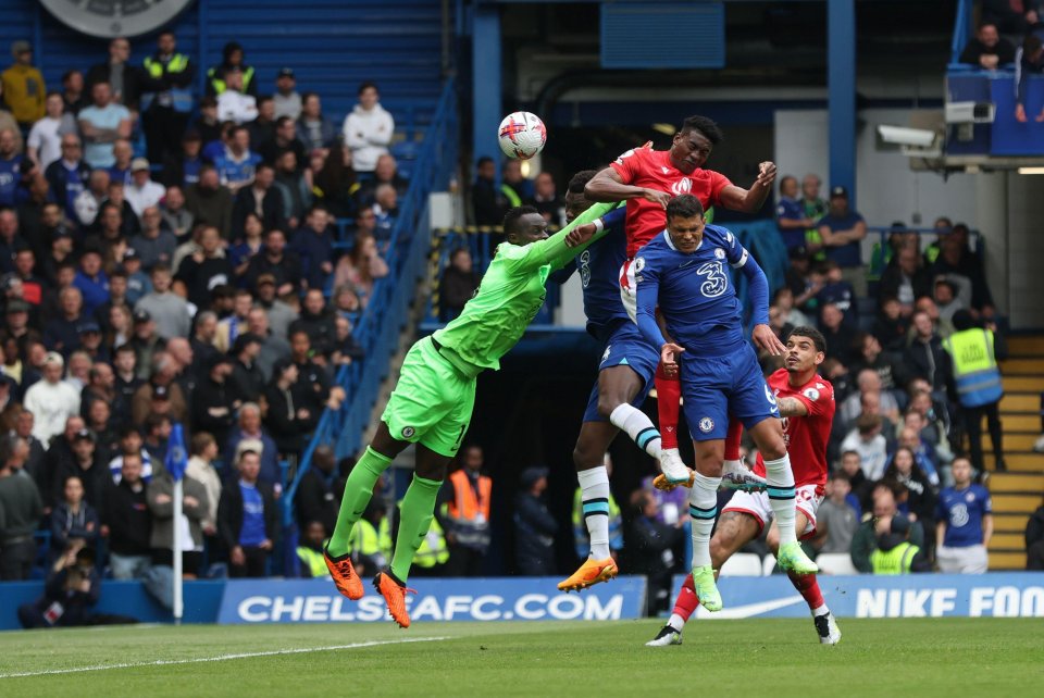 Taiwo Awoniyi beat three Chelsea players to the ball to score the opening goal