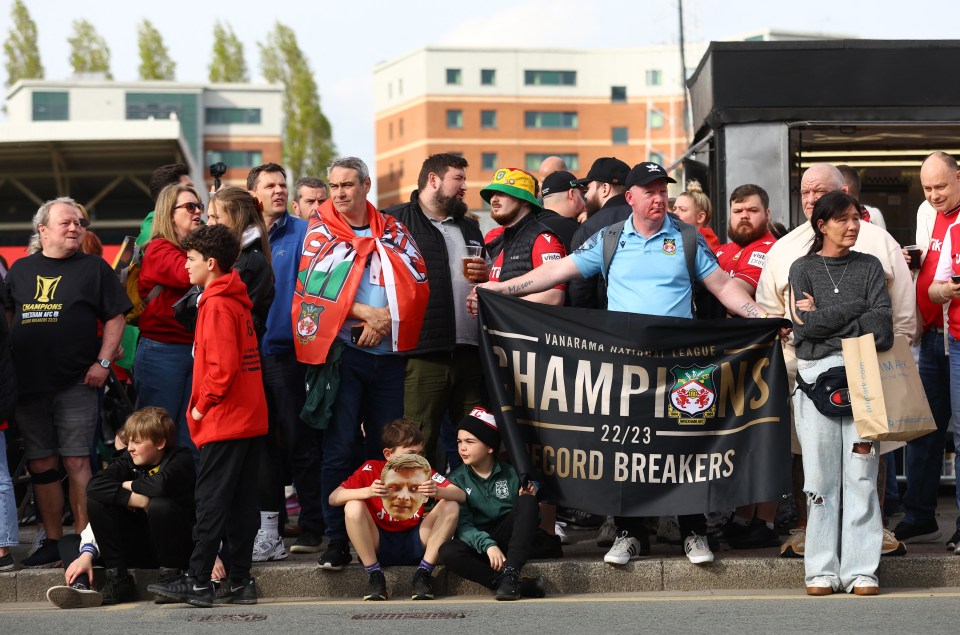 The supporters lined the streets