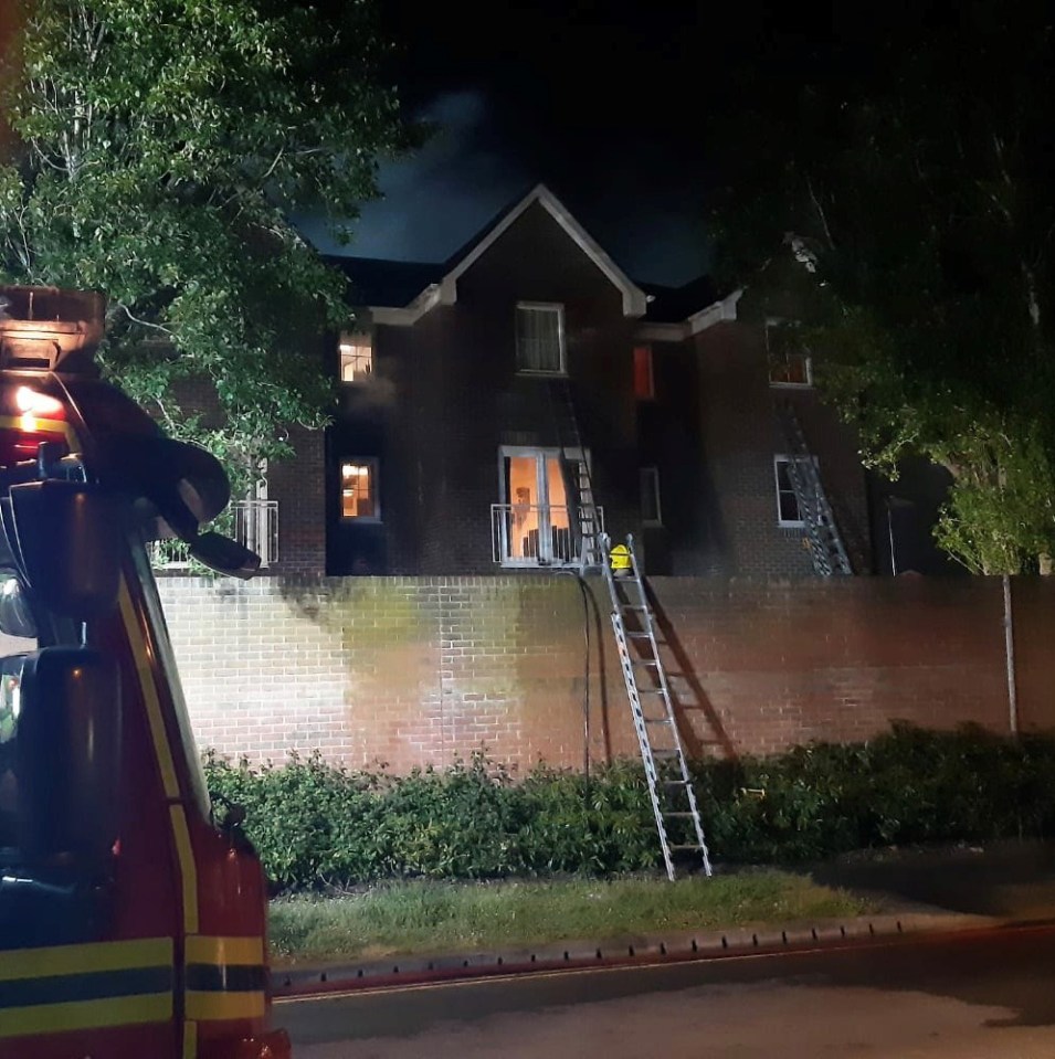 The fire in the block of flats at midnight on Wednesday