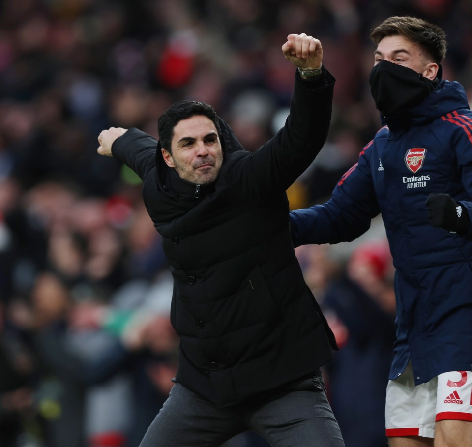 Mikel Arteta wants his Arsenal team to celebrate big