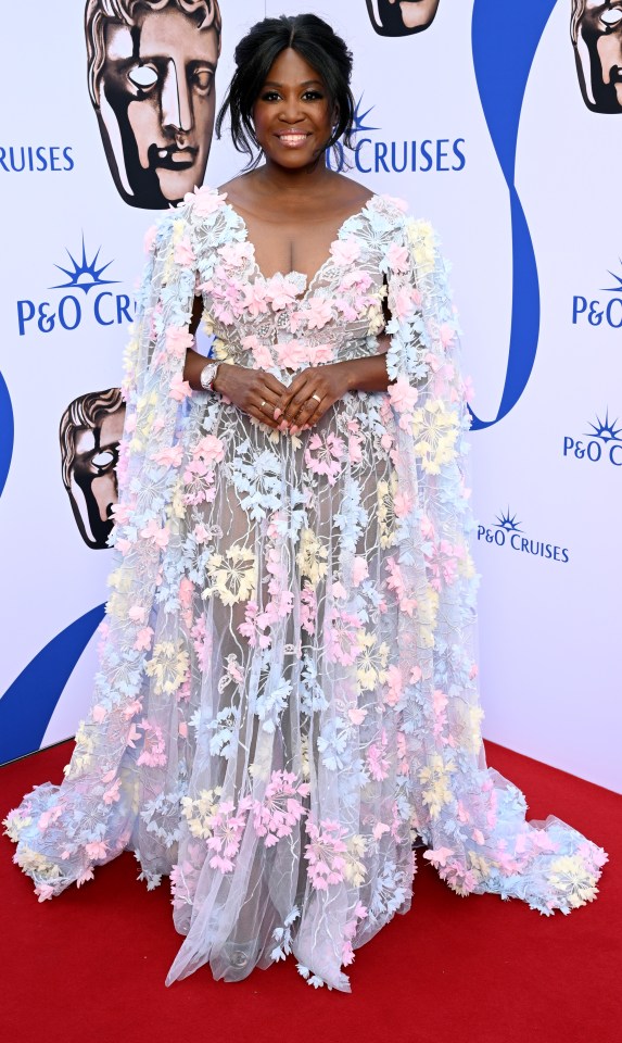 Motsi looked a vision in a floral gown