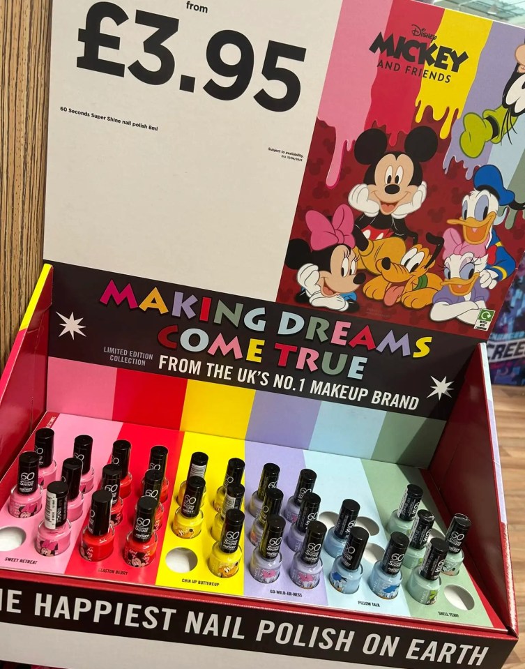 Asda customers were thrilled to spot the Disney nail varnishes