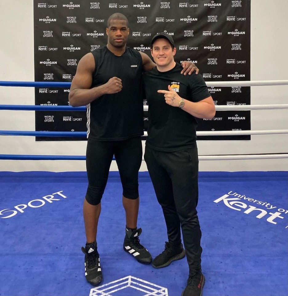 Daniel Dubois with former trainer Shane McGuigan