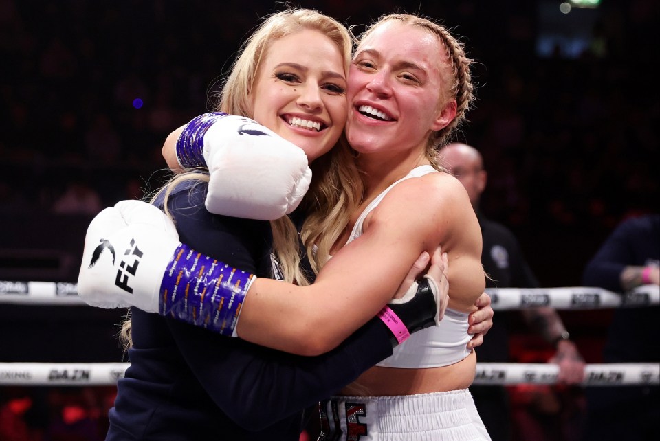 Brooke, right, has recently turned her hand to boxing