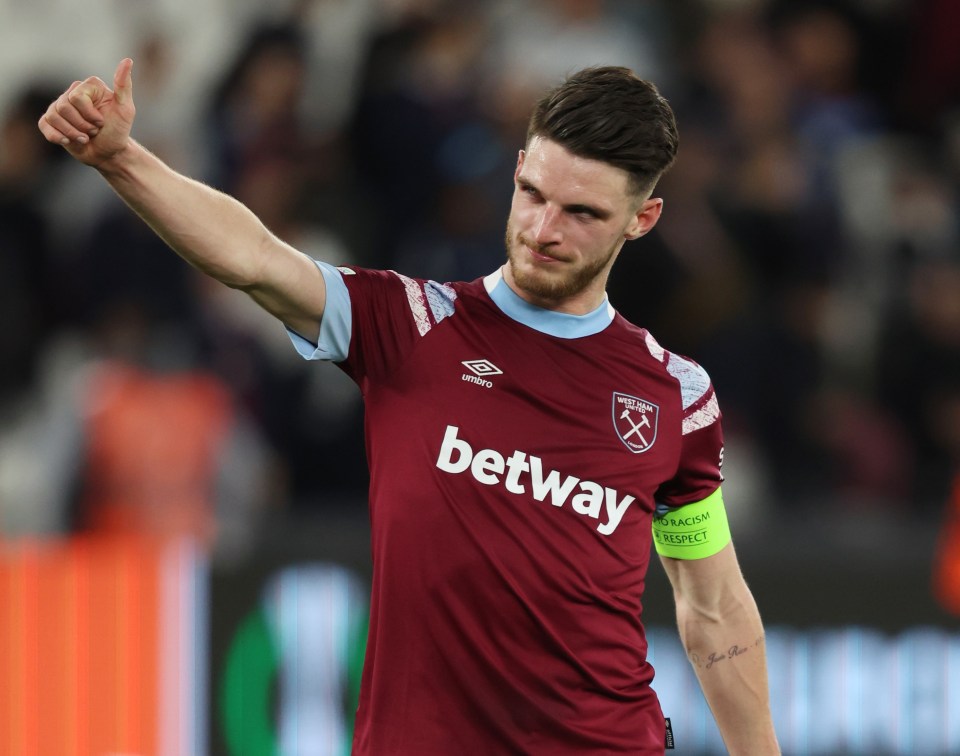 David Moyes says there is a “good chance” Declan Rice leaves West Ham this summer