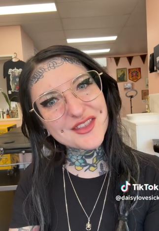 Daisy took to TikTok to share that her love for tattoos is so strong, she's even started inking her face - including drawing on faux freckles