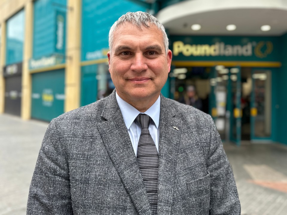 Poundland co-founder Steve Smith outside Poundland Store in Birmingham