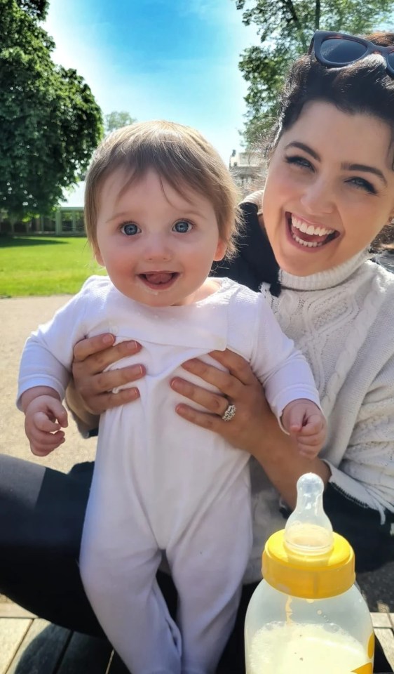 Storm Huntley took to social media to share a sunny snap with her adorable son