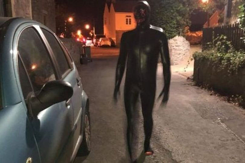 There have been several reports over the years of a man lurking in villages dressed in a latex suit