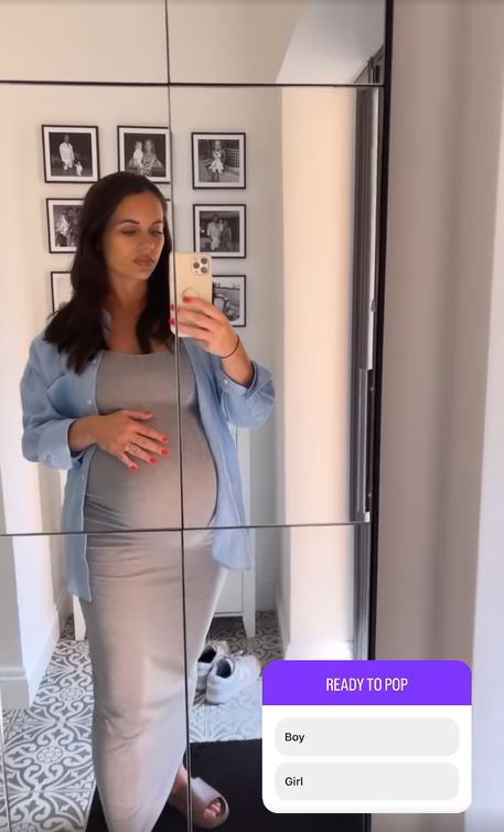 The star showed off her huge baby bump on Instagram