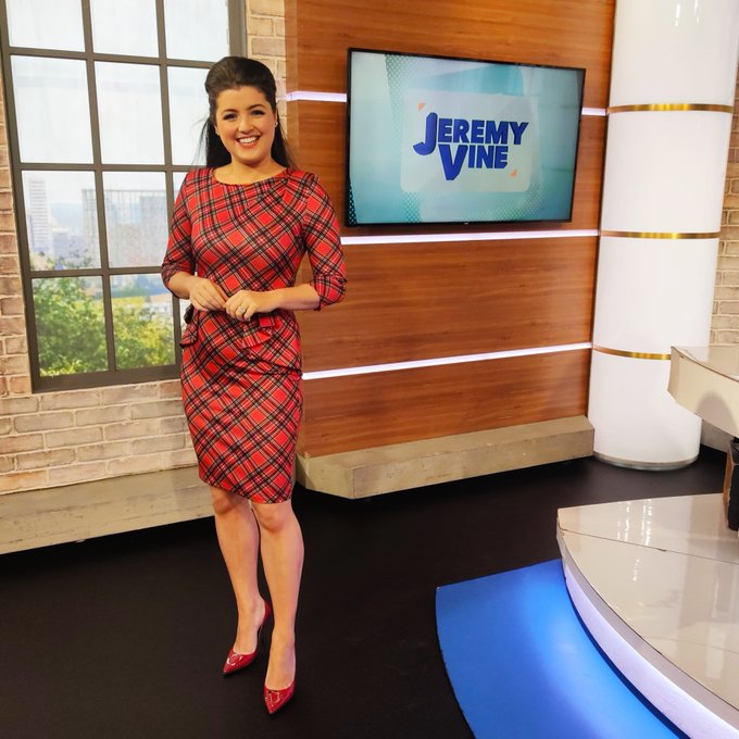 The presenter often takes to social media to show off her TV looks