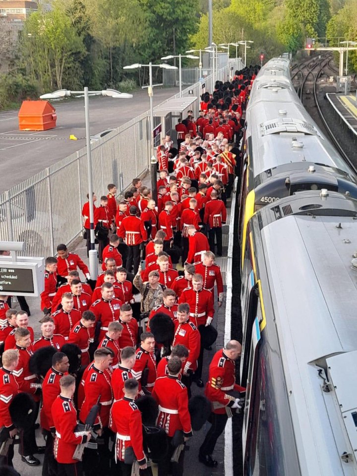 Earlier on Tuesday, hundreds of troops were seen boarding trains from stations as far away as Hampshire