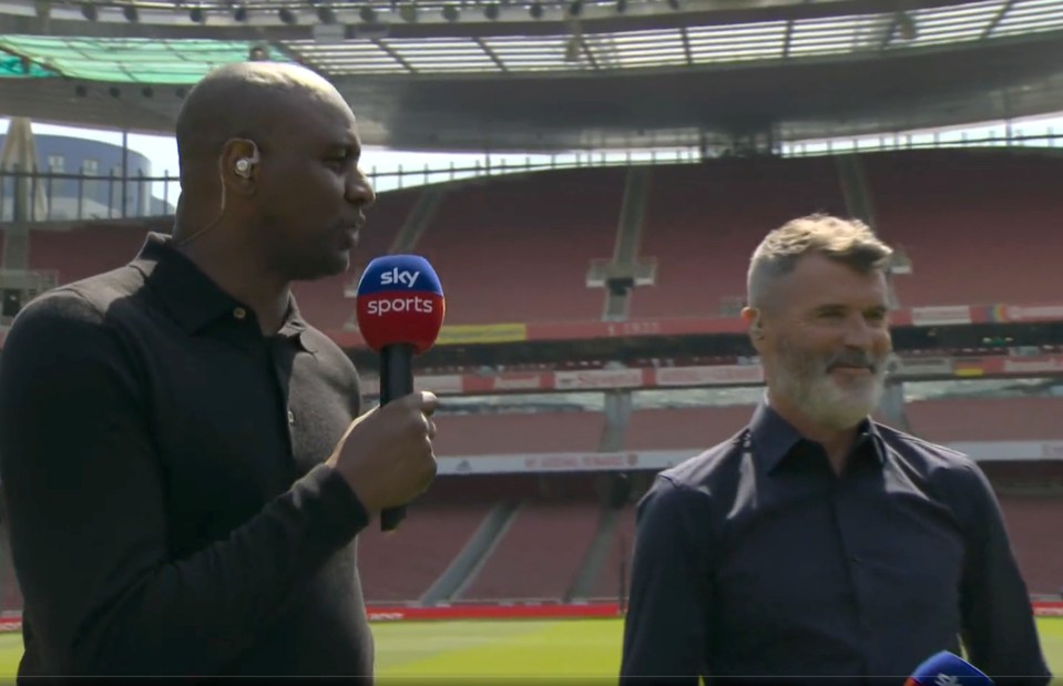 Patrick Vieira jokingly aimed a dig at Roy Keane while on Sky Sports