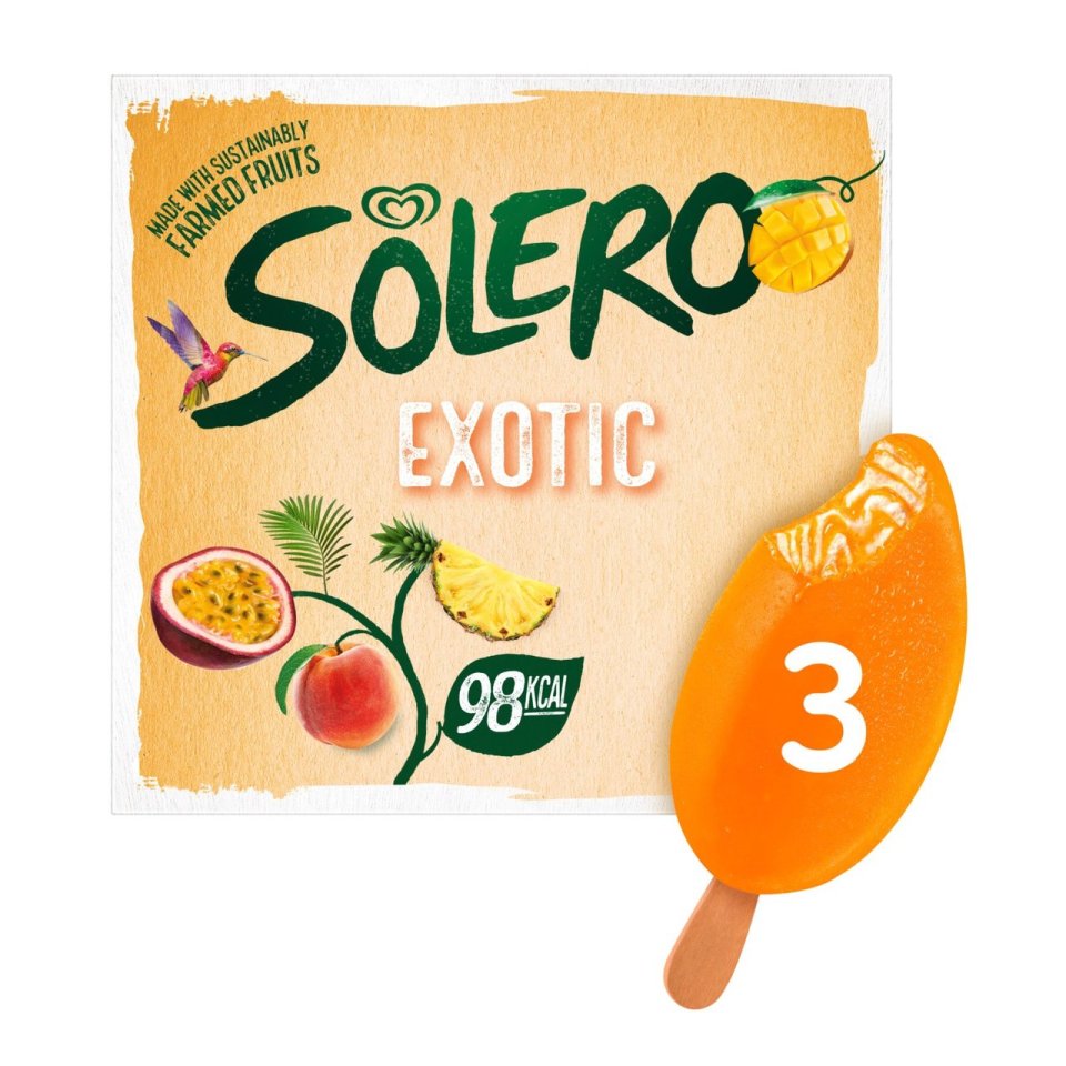 Solero Exotic ice creams, £2.50 for a three-pack at Ocado