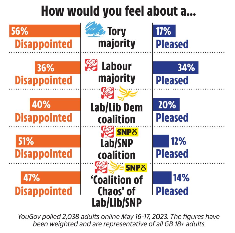 Many voter say they would be disappointed by the possible election outcomes