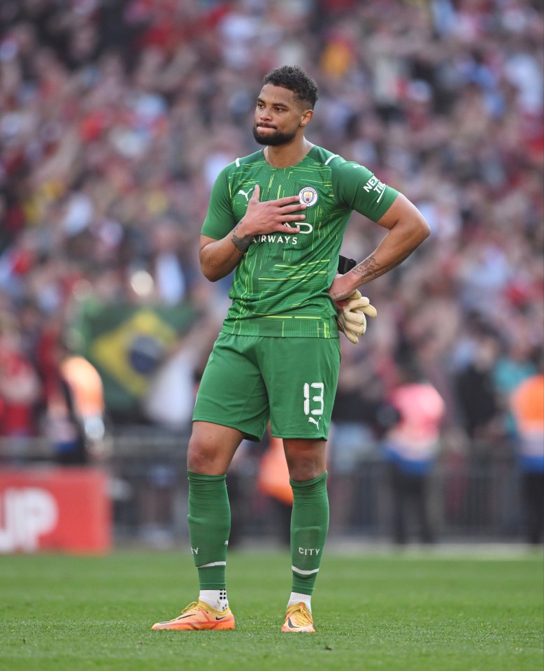 The goalkeeper joined Man City in 2019