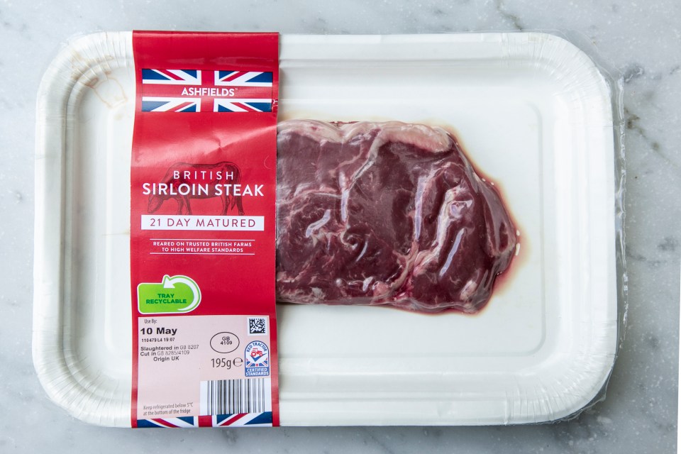 Aldi's Ashfields 21 Day Matured Sirloin Steaks were very tender