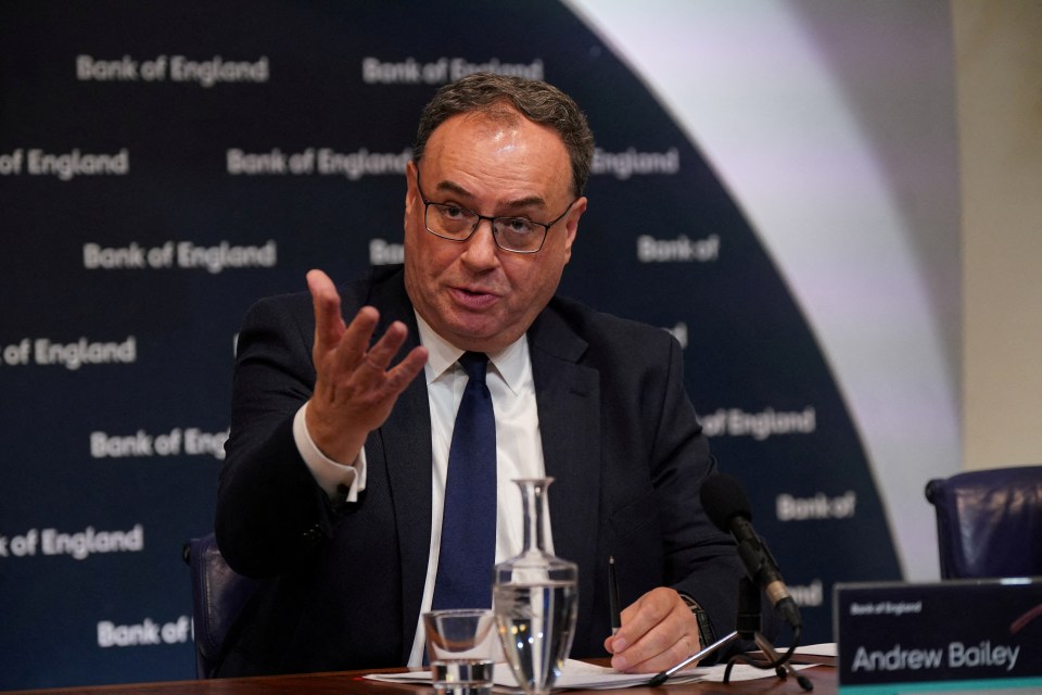 Bank of England governor Andrew Bailey blamed the weather for increased sugar prices