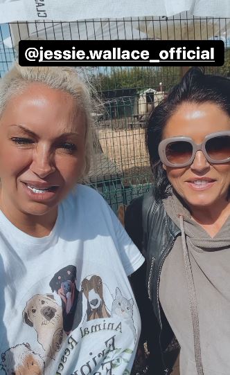 Jodie Marsh alongside pal Jessie Wallace