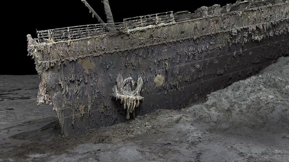 A 3D scan of the ship which scientists hope could shed light on the disaster