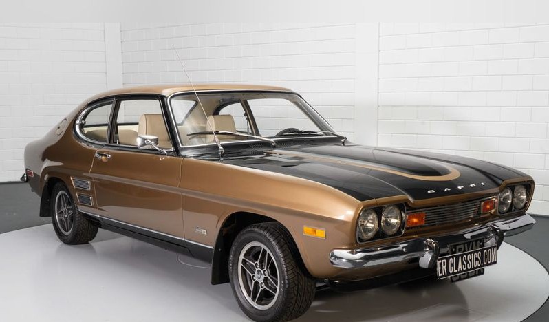 A rare top-of-the-range 1972 Ford Capri with the original air conditioning is on sale for an eye-watering amount