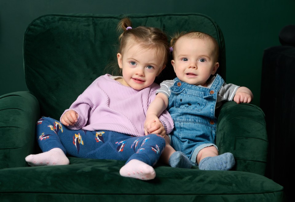 Isla Duffy, two, may be given the chance to walk and talk for the first time — by her baby brother Leo