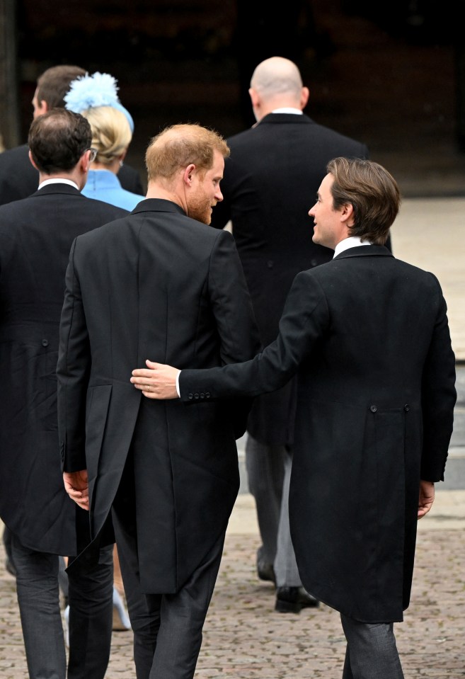 He was seen entering with his couisn Princess Beatrice husband Edoardo Mapelli Mozzi