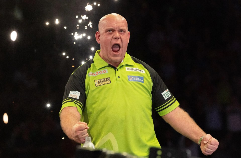 Van Gerwen overcame an upper arm injury to win his seventh title