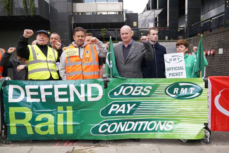 Both the RMT and train drivers’ union Aslef are still striking