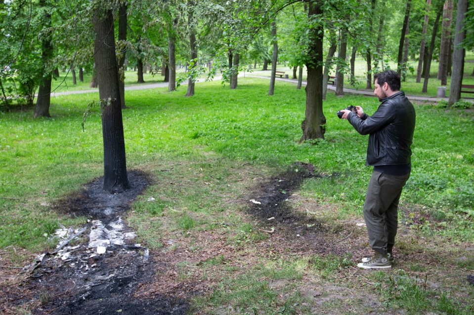 Debris from the fearsome rockets fell inside the city's zoo