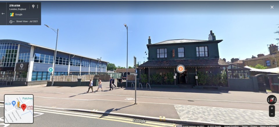 The Hare and Hounds pub sits at the front of the stadium