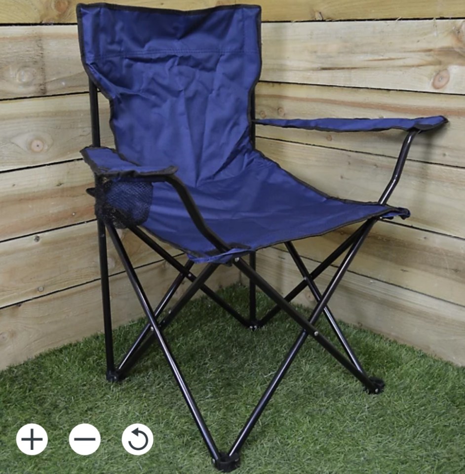 Folding chair, £16.25, from B&Q