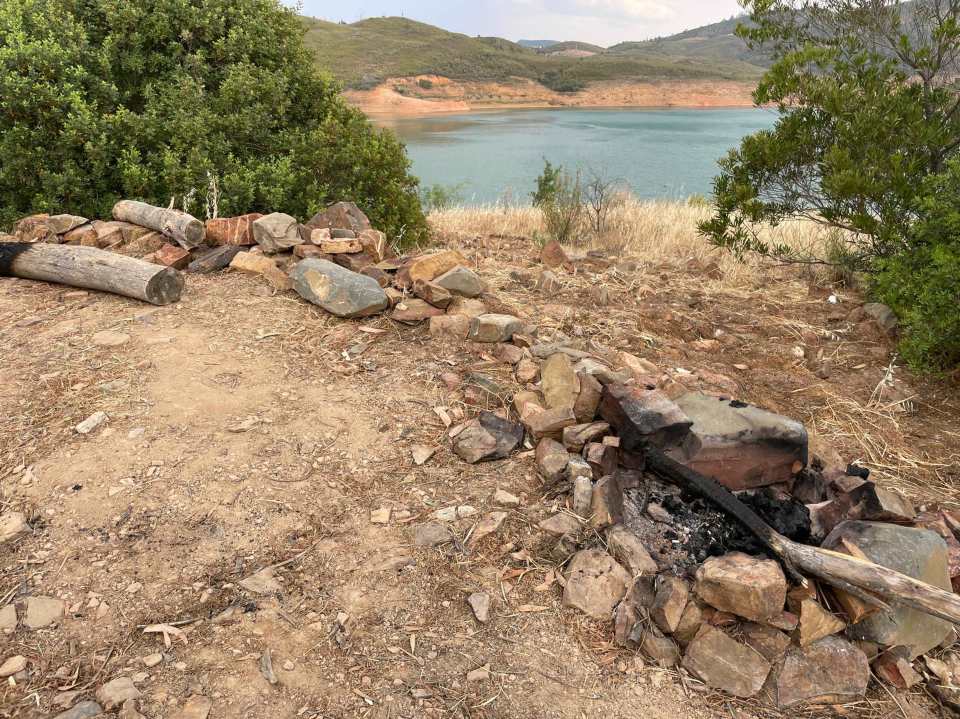 The desolate area around the reservoir