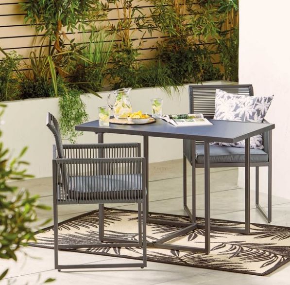 The three-piece rattan set is on sale for £79.99