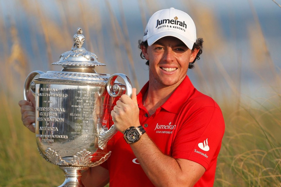 Golfer Rory McIlroy, 34, has earned a whopping £200 million fortune from his supremacy on the fairways