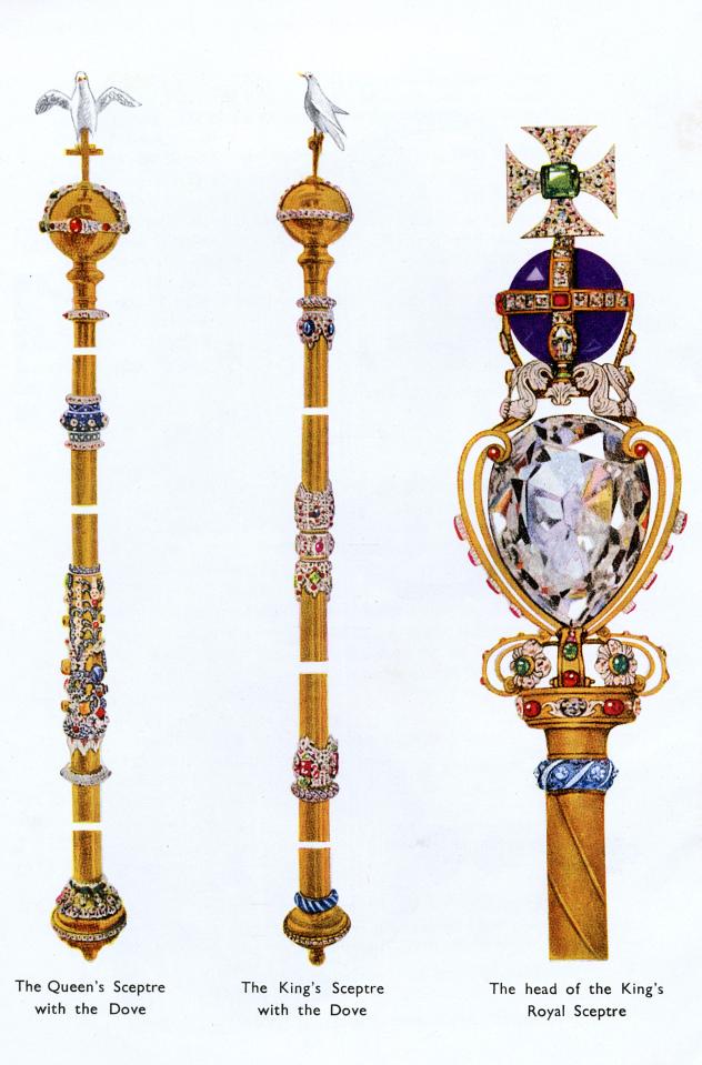 The sceptres will be used in the coronation