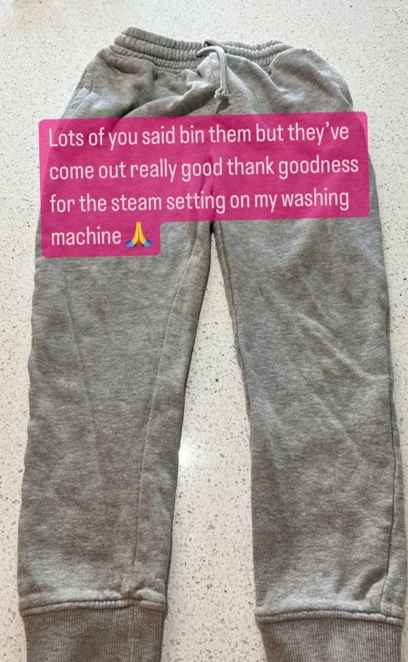 The mum-of-22 praised the steam setting on her washing machine for removing stubborn stains