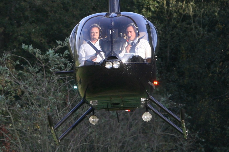 Richard Hammond flies his helicopter from his £2.5m castle to London