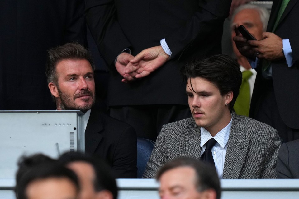 David Beckham was joined by son Cruz to watch Real Madrid take on Manchester City