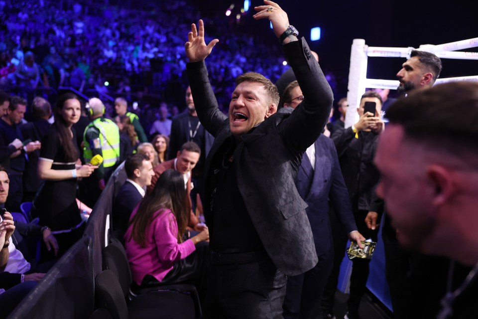 Conor McGregor watched from ringside