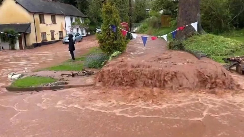 Flash flooding has caused chaos for residents in Devon today