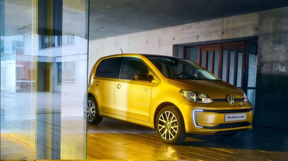 The model shown here is the more expensive electric e-up!, but buyers can still order petrol versions of VW's city car