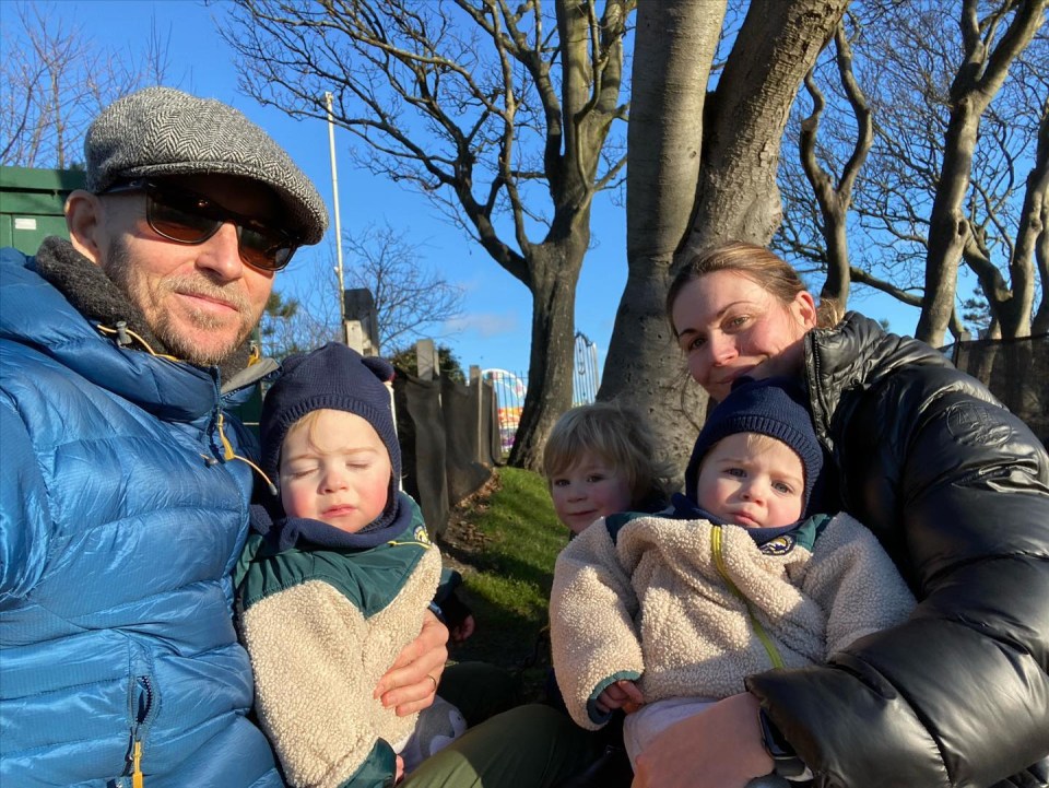 Jonnie Irwin and his wife with their three kids