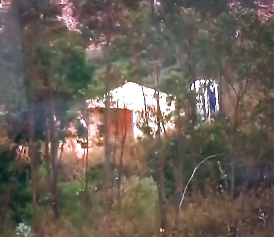 Pictures show police tents to being erected at Arade Dam near Silves