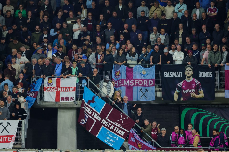 It was a nervy end for the travelling Hammers fans before the late goal